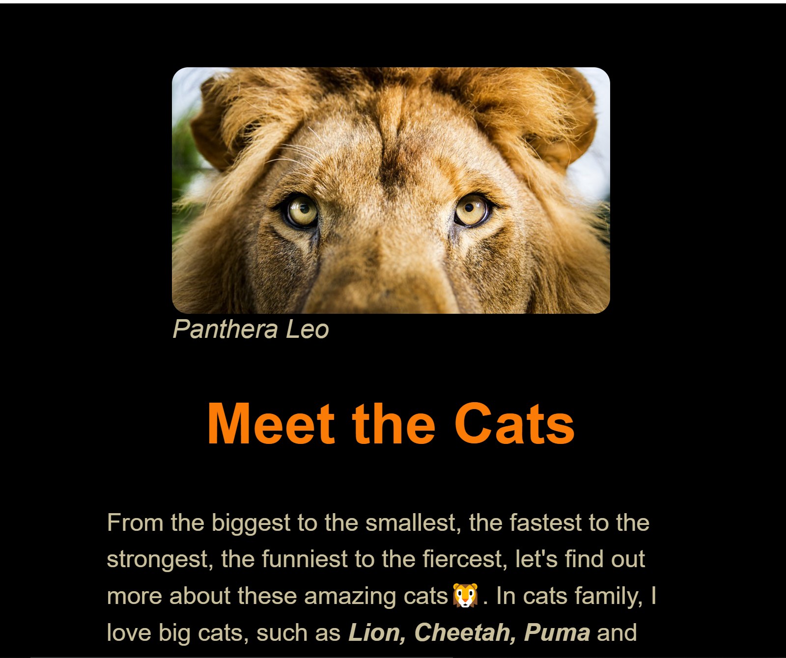 Sri's King of the Jungle Website